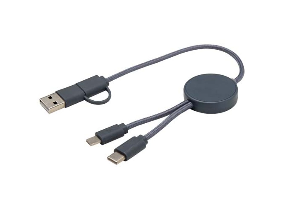 Cavo 5-in-1 in plastica riciclata da 30 cm per la sincronizzazione dei dati e la ricarica rapida da 27 W Citala FullGadgets.com