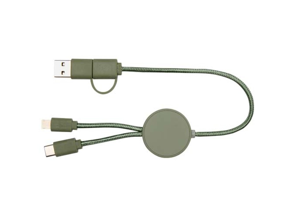 Cavo 5-in-1 in plastica riciclata da 30 cm per la sincronizzazione dei dati e la ricarica rapida da 27 W Citala FullGadgets.com