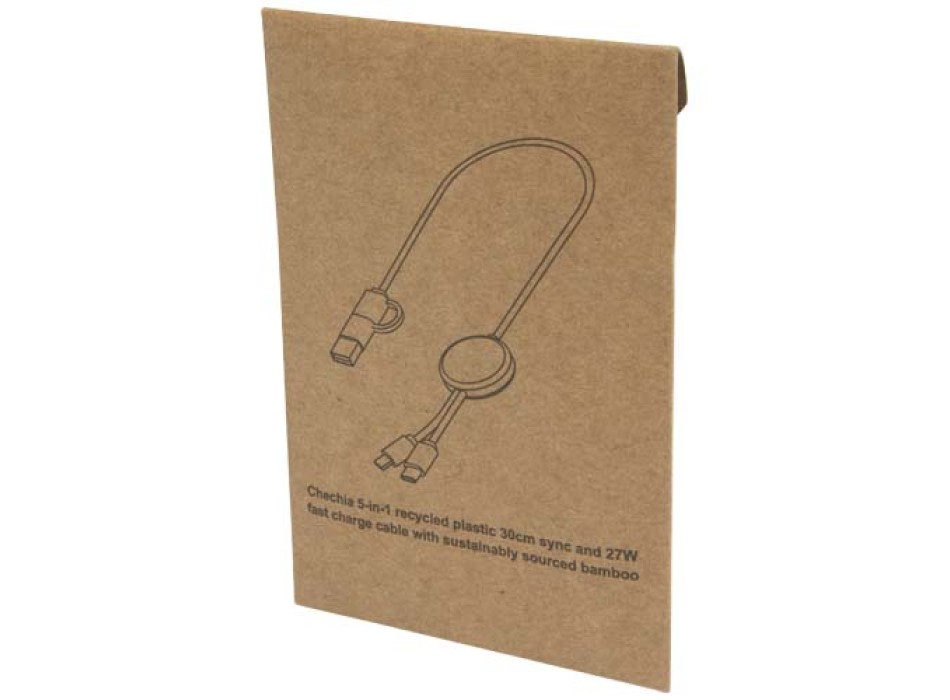 Cavo 5-in-1 in plastica riciclata da 30 cm per la sincronizzazione dei dati e la ricarica rapida da 27 W Citala FullGadgets.com