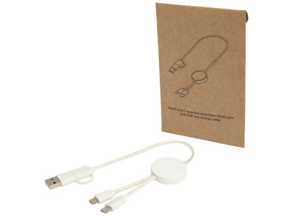 Cavo 5-in-1 in plastica riciclata da 30 cm per la sincronizzazione dei dati e la ricarica rapida da 27 W Citala FullGadgets.com