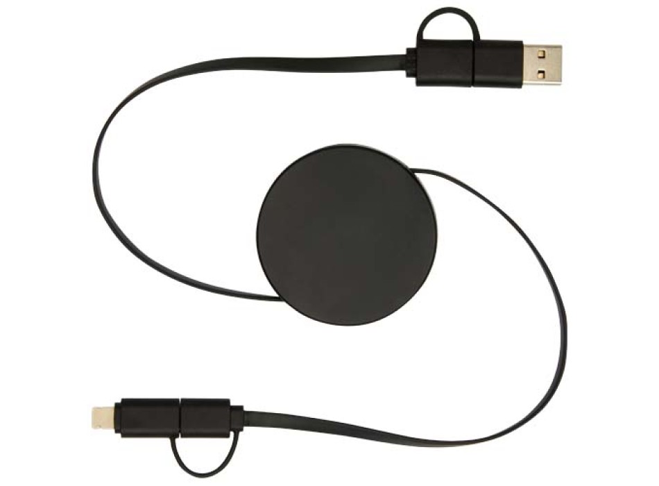 Cavo 5-in-1 in plastica riciclata retrattile da 90 cm per la sincronizzazione dei dati e la ricarica rapida da 40 W Citala FullGadgets.com