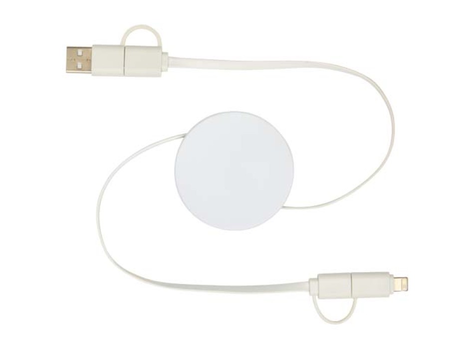 Cavo 5-in-1 in plastica riciclata retrattile da 90 cm per la sincronizzazione dei dati e la ricarica rapida da 40 W Citala FullGadgets.com