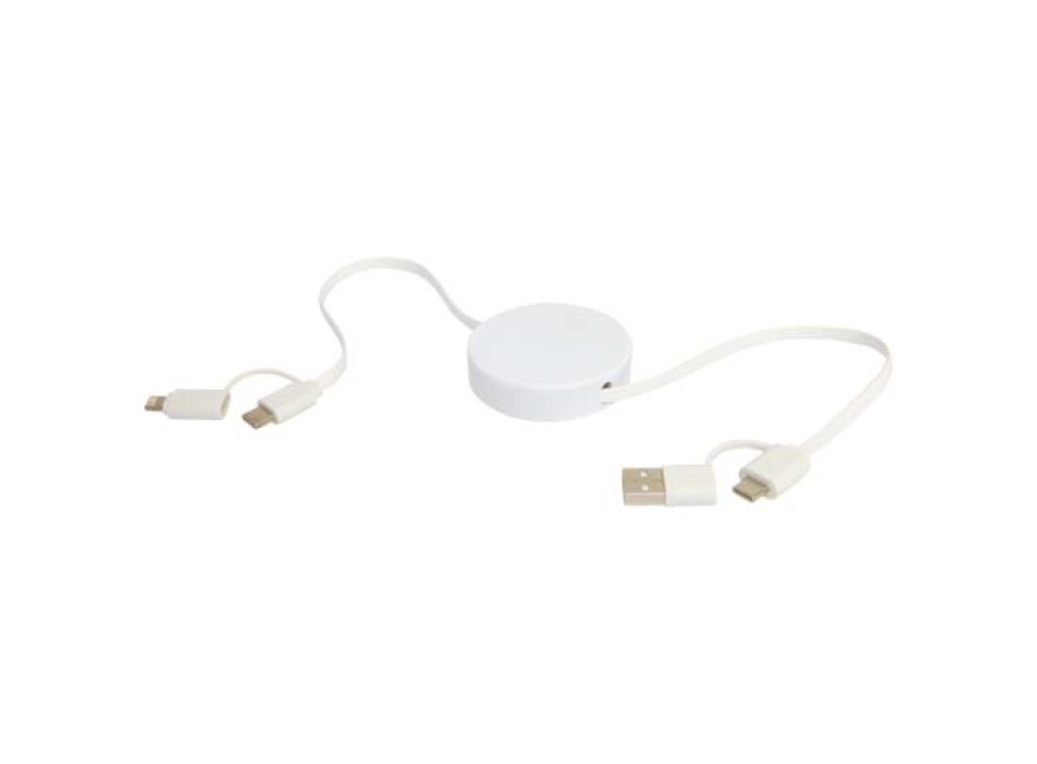 Cavo 5-in-1 in plastica riciclata retrattile da 90 cm per la sincronizzazione dei dati e la ricarica rapida da 40 W Citala FullGadgets.com