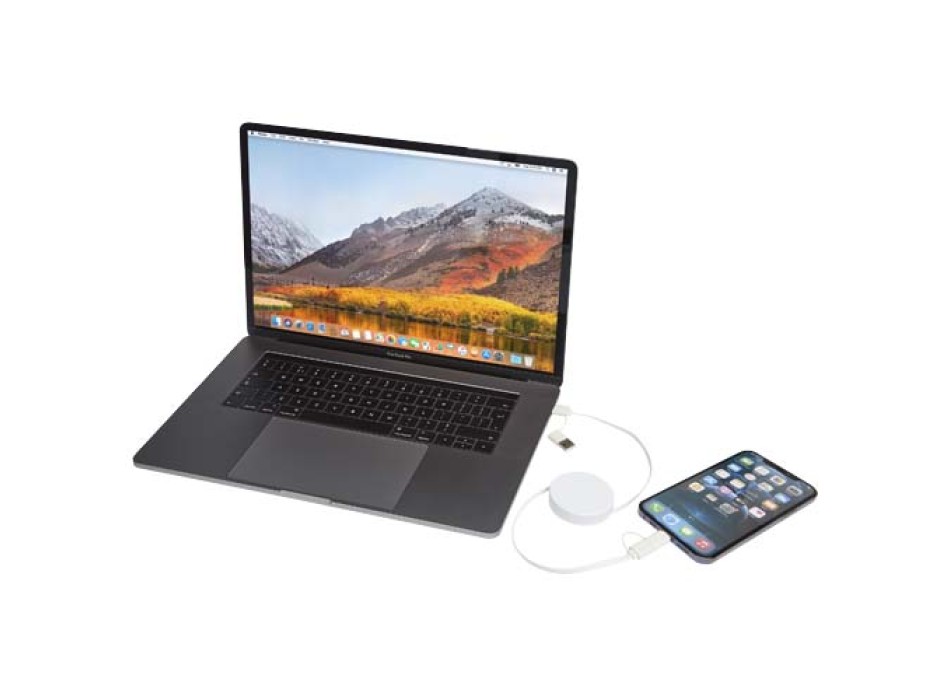 Cavo 5-in-1 in plastica riciclata retrattile da 90 cm per la sincronizzazione dei dati e la ricarica rapida da 40 W Citala FullGadgets.com