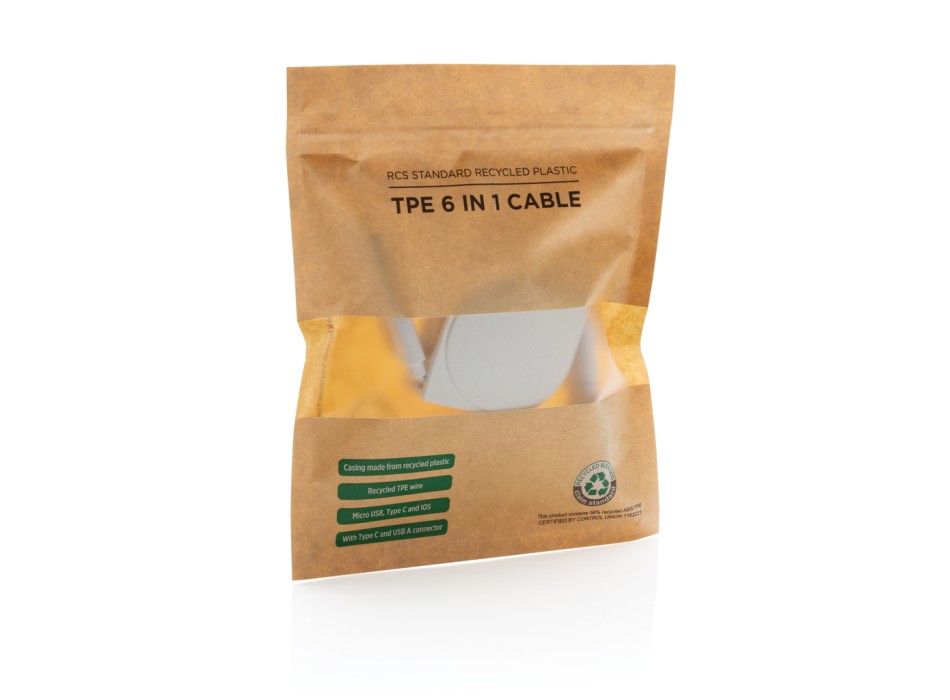 Cavo 6 in 1 RCS standard in plastica riciclata e TPE FullGadgets.com