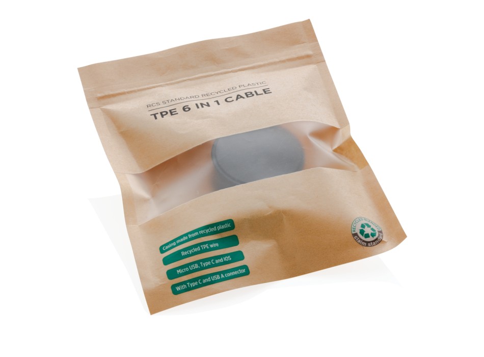 Cavo 6 in 1 RCS standard in plastica riciclata e TPE FullGadgets.com