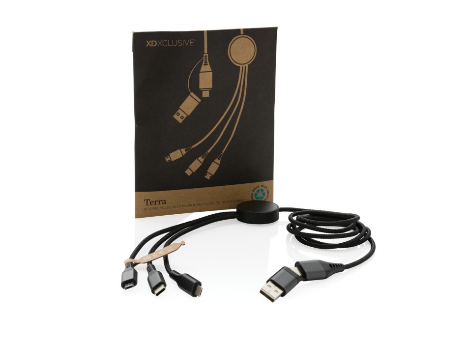 Cavo 60W Terra 6in1 da 120 cm in alluminio RCS FullGadgets.com