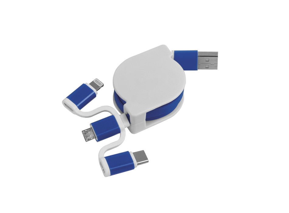 Cavo alimentazione USB-type C/lighting/microUSB retrattile FullGadgets.com