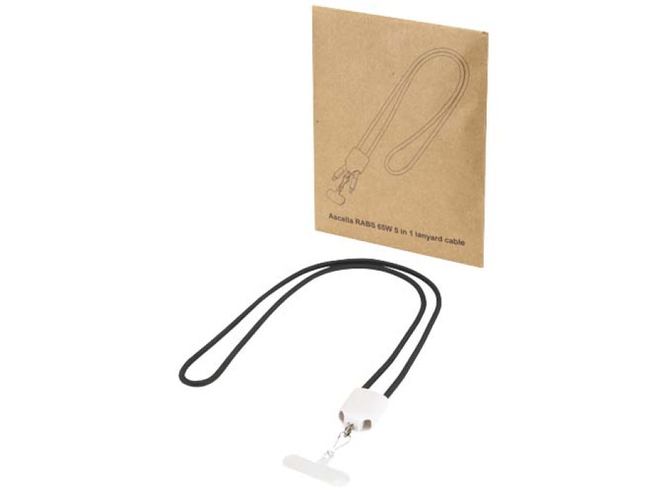 Cavo di ricarica 5-in-1 65W con lanyard in plastica riciclata Ion FullGadgets.com