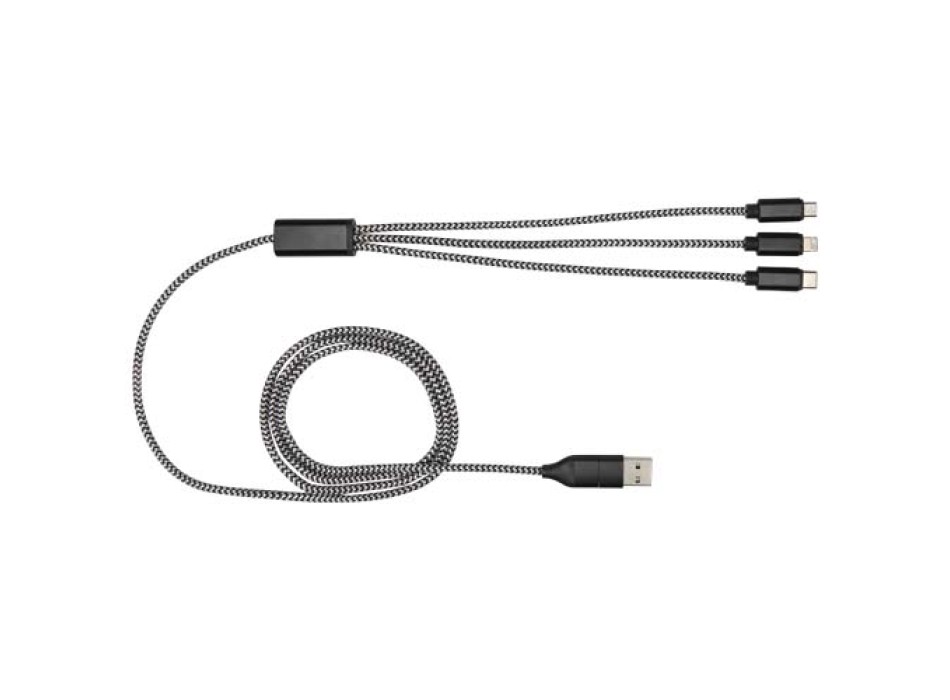 Cavo di ricarica 5 in 1 in alluminio riciclato e RPET Alphecca  FullGadgets.com