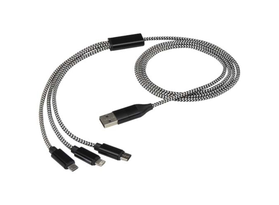 Cavo di ricarica 5 in 1 in alluminio riciclato e RPET Alphecca  FullGadgets.com