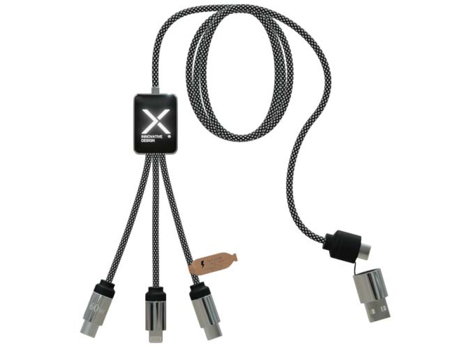 Cavo di ricarica di Tipo-C con doppio logo luminoso da 60 W SCX.design C33  FullGadgets.com