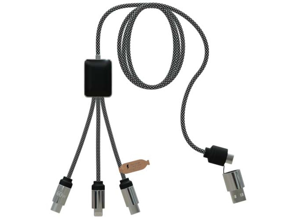 Cavo di ricarica di Tipo-C con doppio logo luminoso da 60 W SCX.design C33  FullGadgets.com