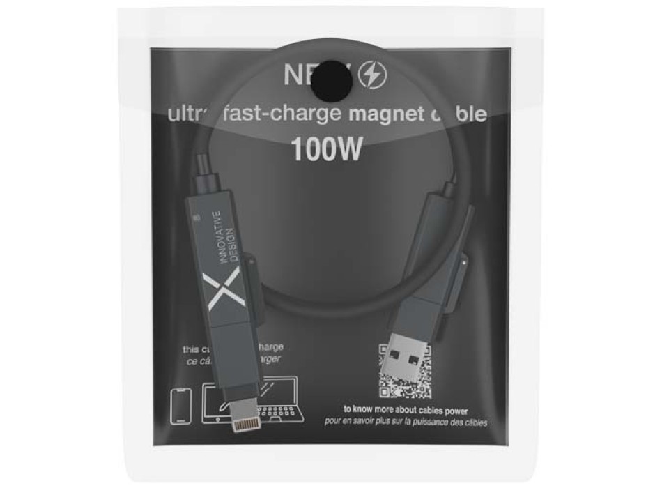 Cavo di ricarica magnetico in silicone da 100 W SCX.design C59 FullGadgets.com