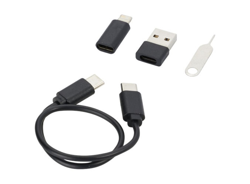 Cavo di ricarica modulare in plastica riciclata con supporto per telefono Savvy FullGadgets.com