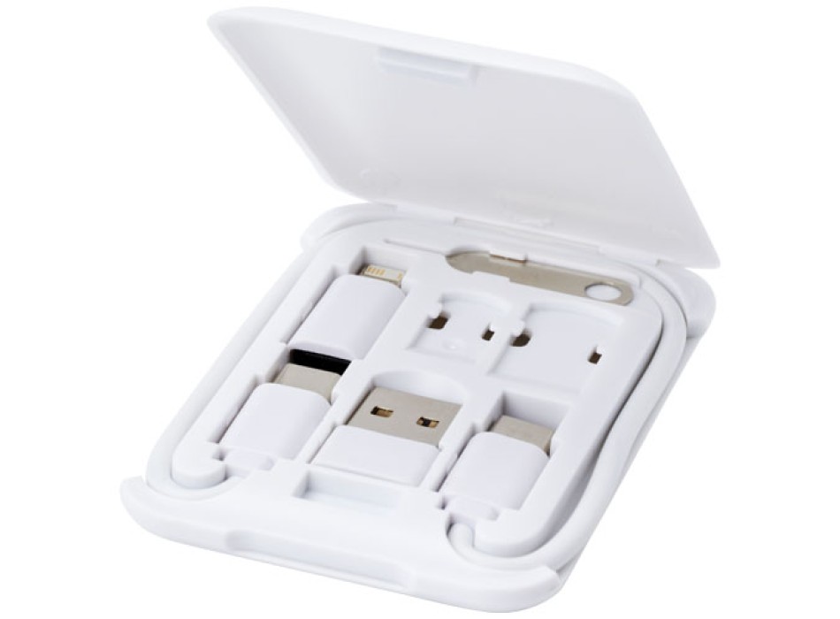 Cavo di ricarica modulare in plastica riciclata con supporto per telefono Savvy FullGadgets.com