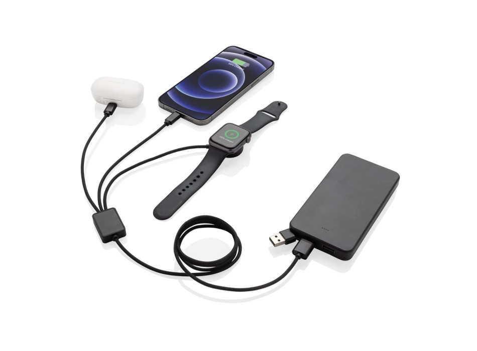 Cavo di ricarica Terra 6-in-1 in rPET RCS carica orologio FullGadgets.com