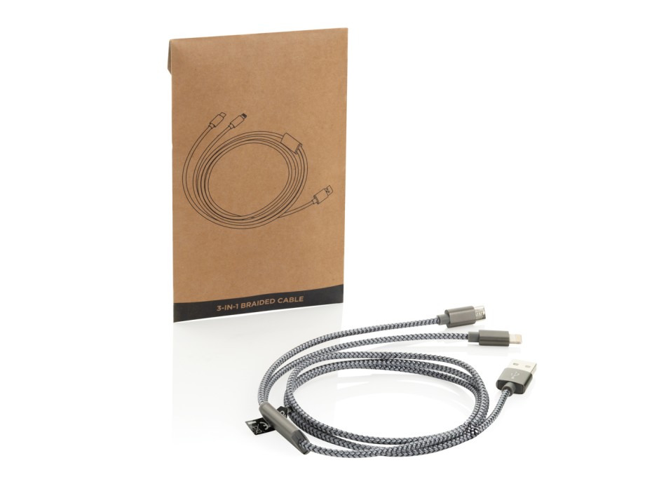 Cavo intrecciato 3 in 1 FullGadgets.com