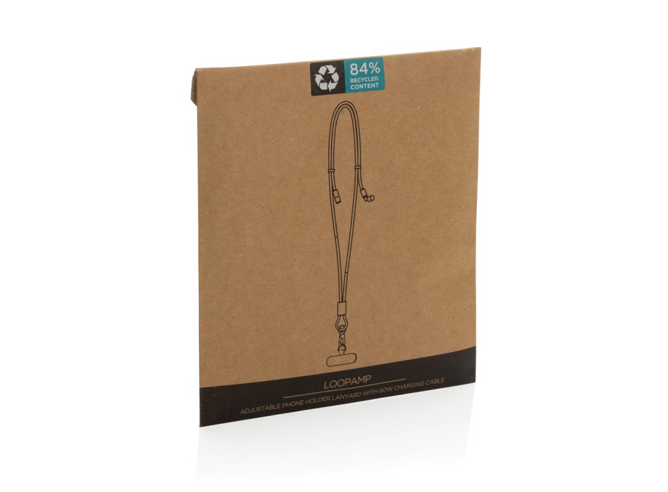 Cavo lanyard 60W regolabile LoopAmp in rPET RCS 160cm FullGadgets.com