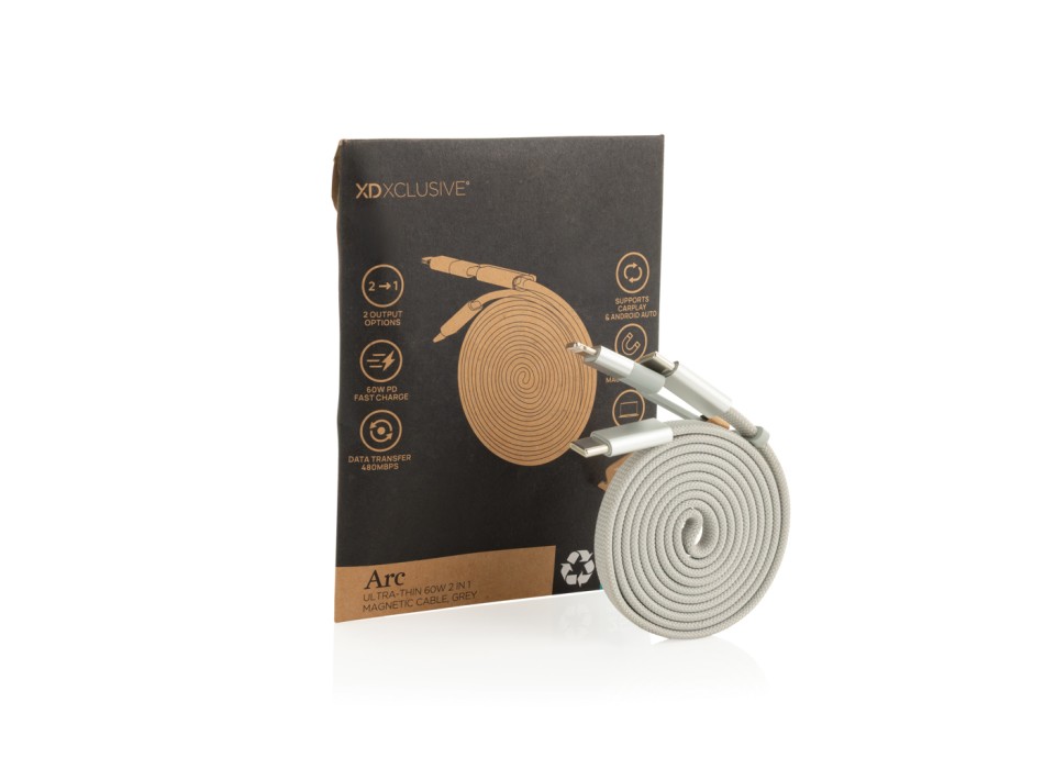 Cavo magnetico 2in1 Arc ultra fine da 60W FullGadgets.com