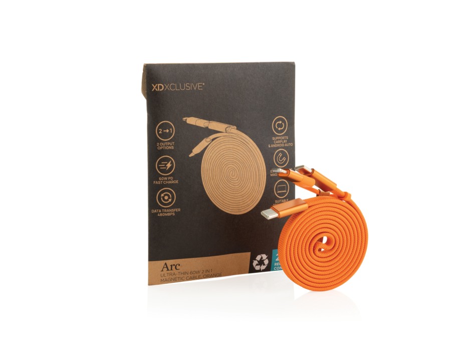 Cavo magnetico 2in1 Arc ultra fine da 60W FullGadgets.com