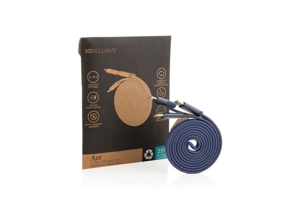 Cavo magnetico 2in1 Arc ultra fine da 60W FullGadgets.com