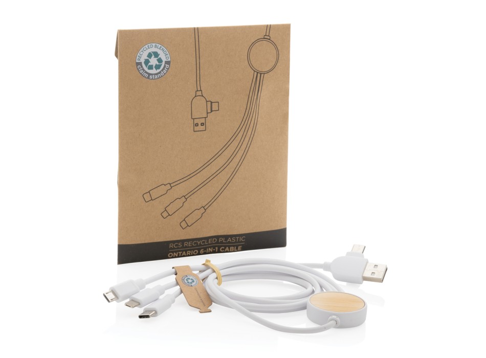 Cavo Ontario 6 in 1 in plastica riciclata RCS FullGadgets.com
