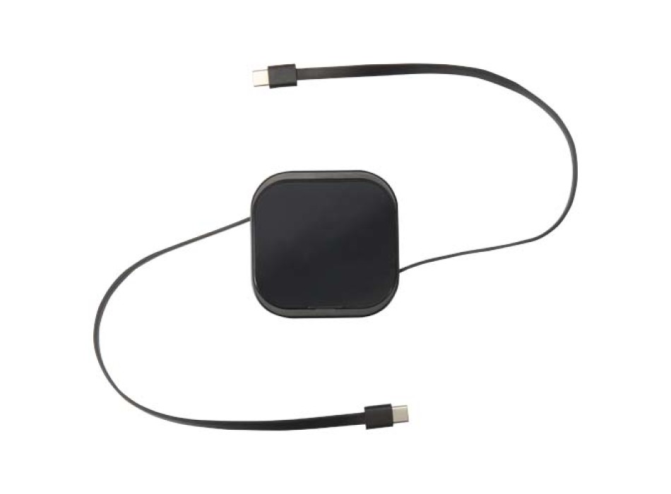 Cavo retrattile 5 in 1 in materiale riciclato con cavo retrattile per la sincronizzazione dei dati e la ricarica rapida da 100 W e set di strumenti per smartphone Gloas FullGadgets.com