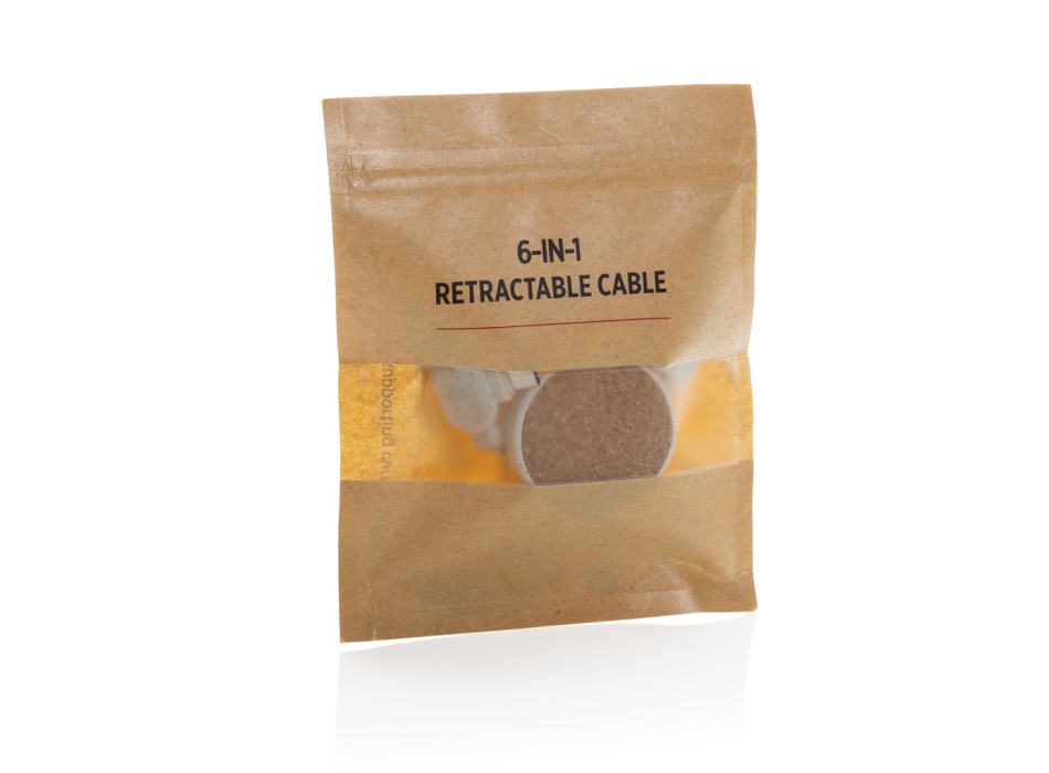 Cavo retrattile 6 in 1 in sughero e grano FullGadgets.com