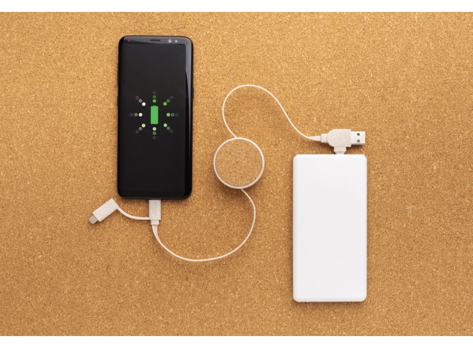 Cavo retrattile 6 in 1 in sughero e grano FullGadgets.com