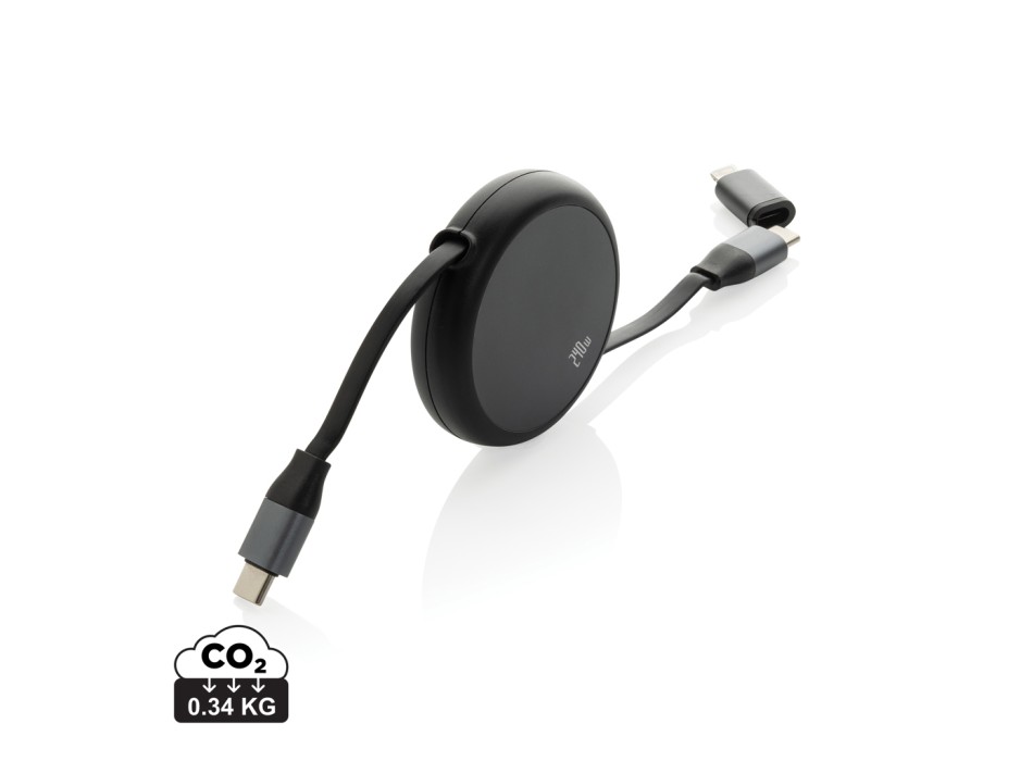 Cavo retrattile da 240W 2in1 Terra in rAlluminio RCS FullGadgets.com