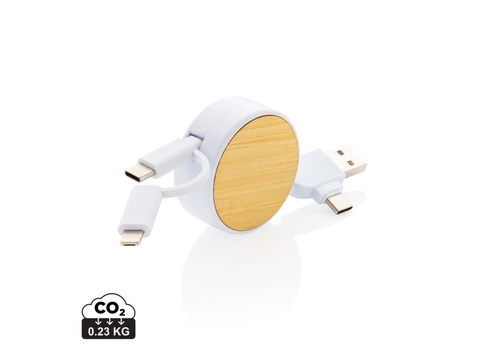 Cavo retrattile Ontario 6 in 1 in plastica riciclata RCS FullGadgets.com