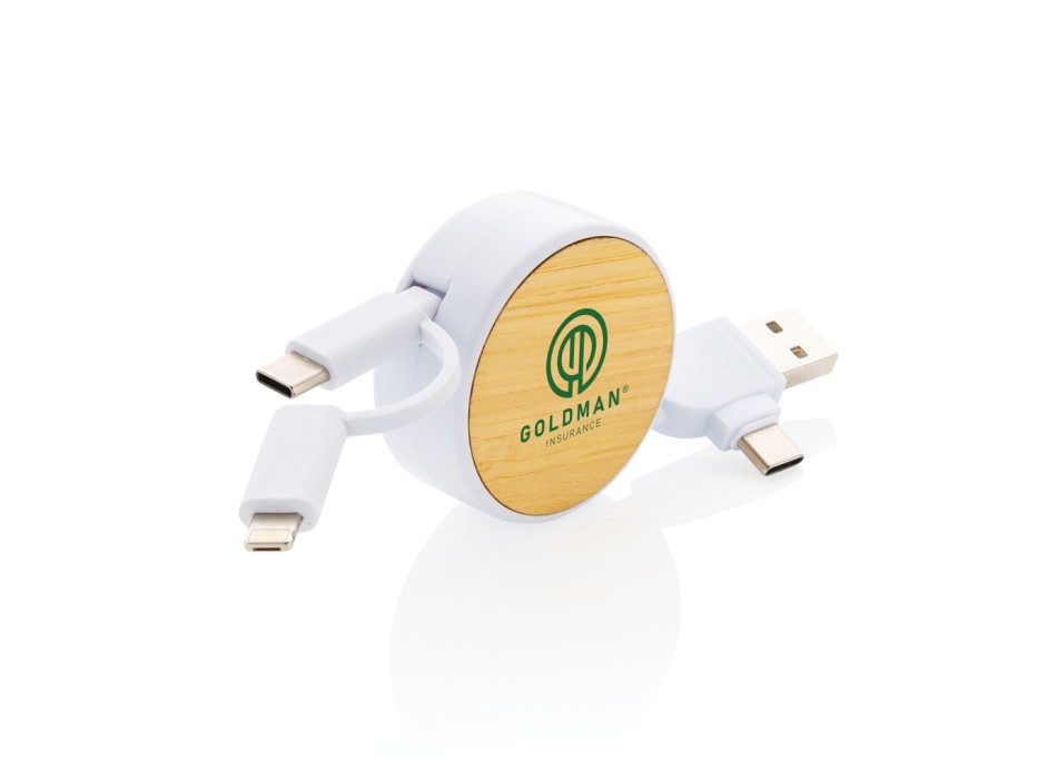 Cavo retrattile Ontario 6 in 1 in plastica riciclata RCS FullGadgets.com