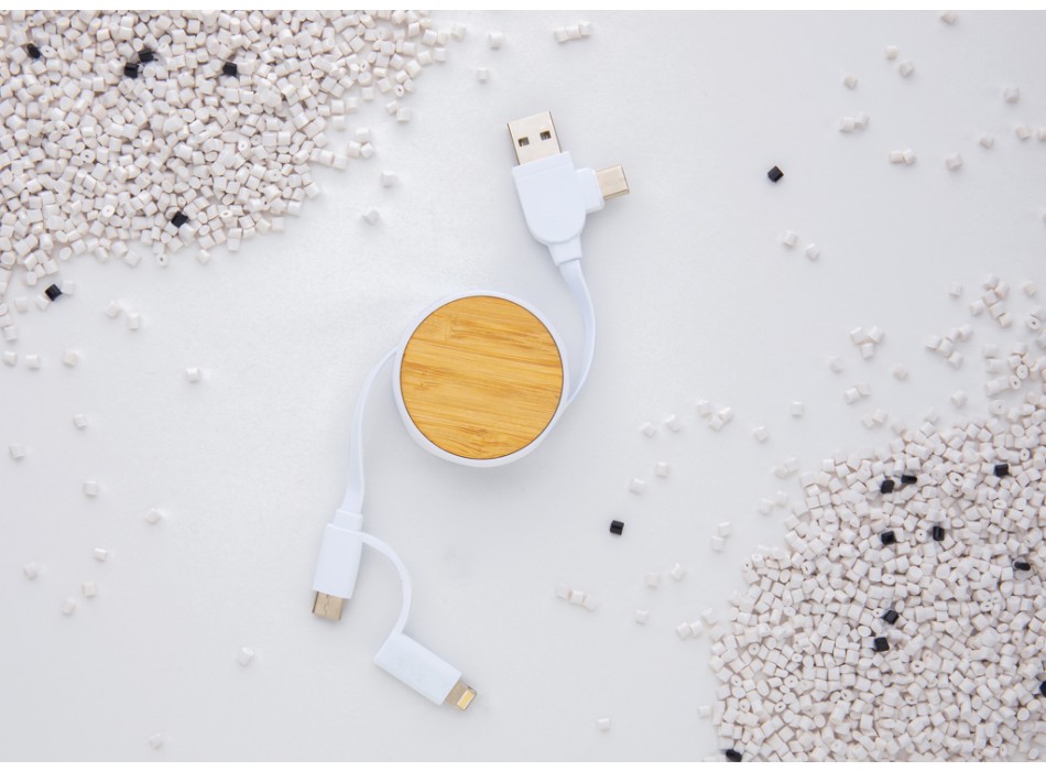 Cavo retrattile Ontario 6 in 1 in plastica riciclata RCS FullGadgets.com