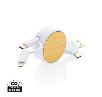 Cavo retrattile Ontario 6 in 1 in plastica riciclata RCS FullGadgets.com