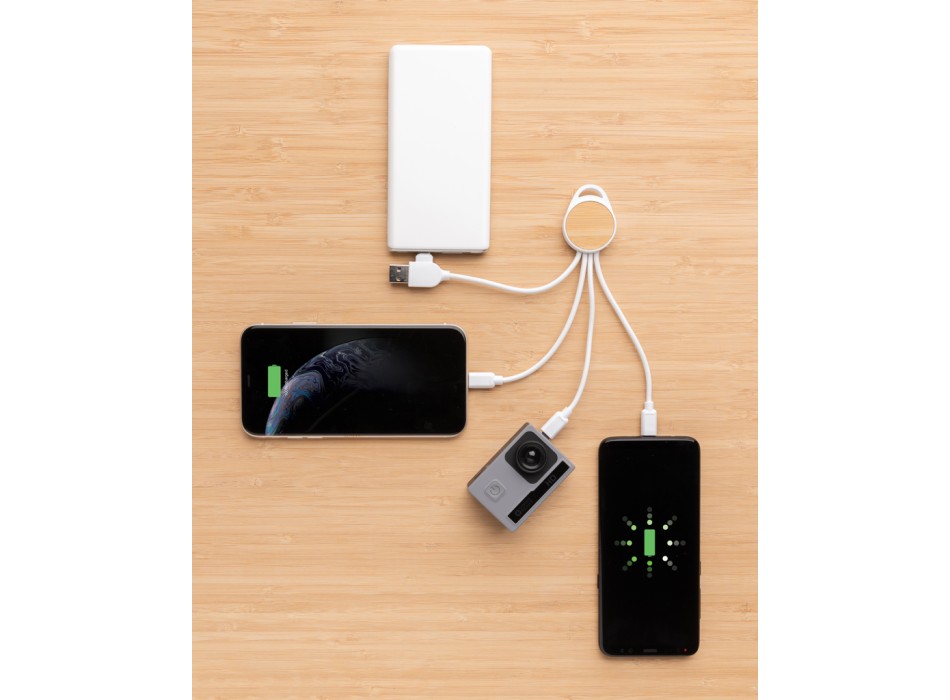 Cavo rotondo Ontario 6 in 1 in plastica riciclata RCS FullGadgets.com