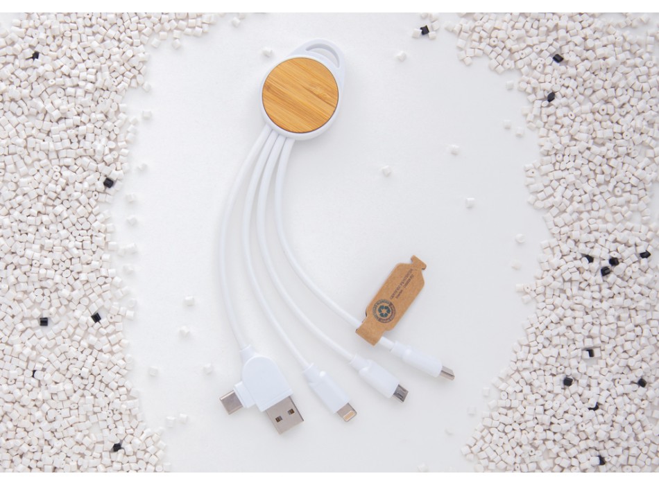 Cavo rotondo Ontario 6 in 1 in plastica riciclata RCS FullGadgets.com