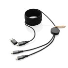 Cavo Terra riciclato da 3 metri 4 in 1 in PET RCS FullGadgets.com
