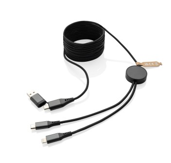Cavo Terra riciclato da 3 metri 4 in 1 in PET RCS FullGadgets.com