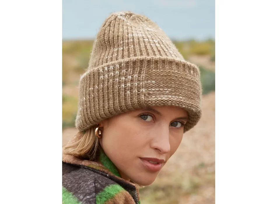 Chunky Knitted Patch Beanie FullGadgets.com