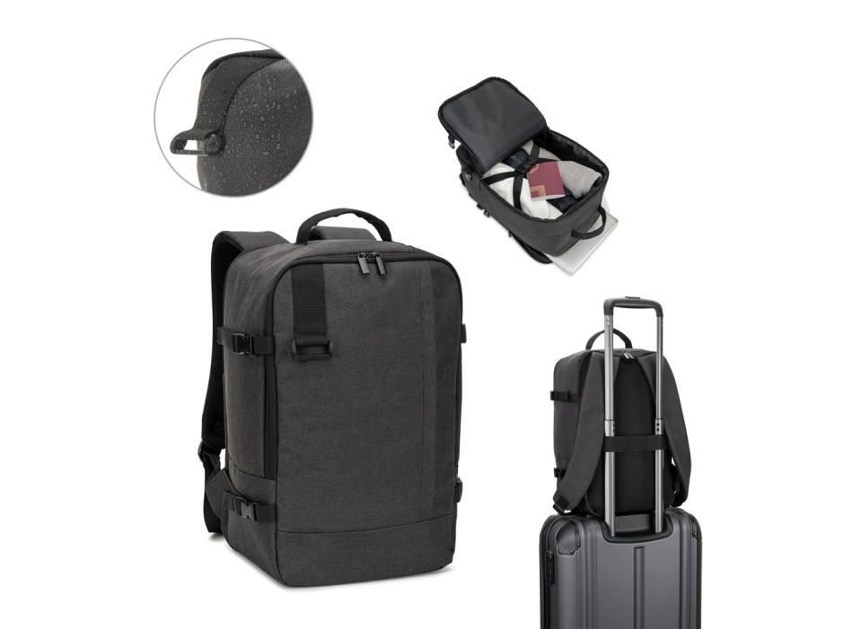 CIES. Zaino in poliestere riciclato 600D ad alta densità. Sviluppato per soddisfare le dimensioni richieste dalle compagnie aeree FullGadgets.com