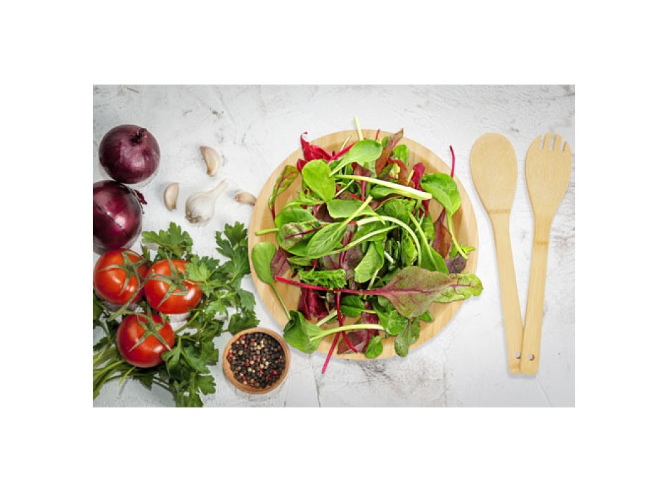 Ciotola e utensili Argulls in bambù per insalata FullGadgets.com