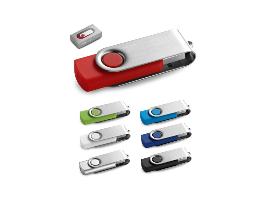 CLAUDIUS 16GB. Chiavetta USB da 16 GB con clip in metallo FullGadgets.com