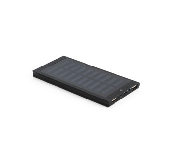 CLERK. Power bank da 8'000 mAh con pannello solare in alluminio 100% riciclato FullGadgets.com