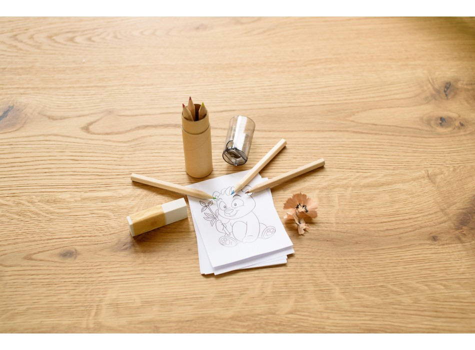 Colored pencil set Libbie | Recycled cardboard | 6 pcs FullGadgets.com