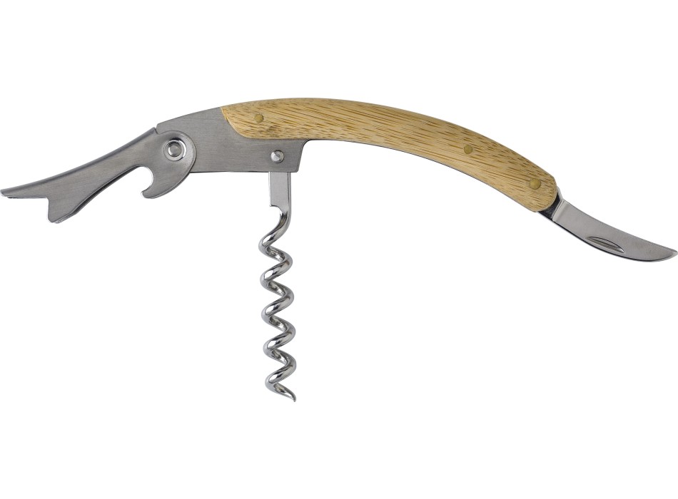 Coltello da cameriere, in bamboo e acciaio inox Lenny FullGadgets.com