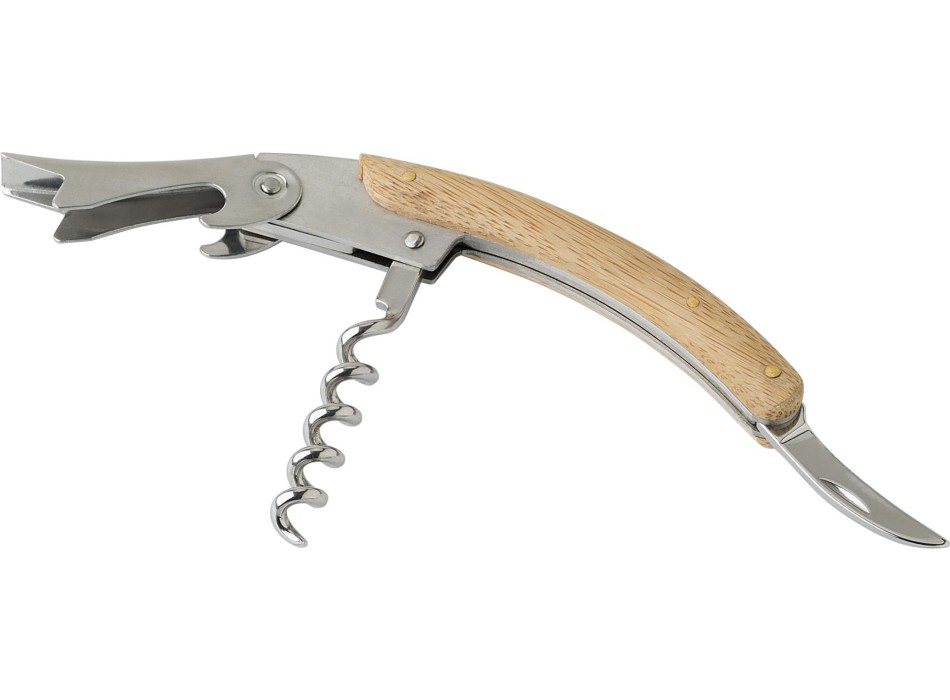 Coltello da cameriere, in bamboo e acciaio inox Lenny FullGadgets.com