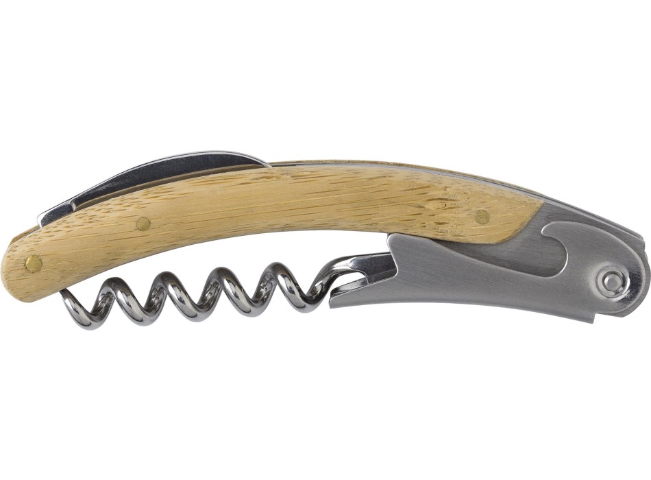 Coltello da cameriere, in bamboo e acciaio inox Lenny FullGadgets.com