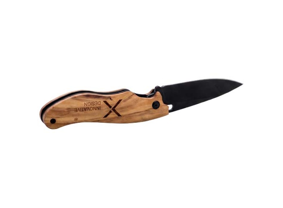 Coltello pieghevole in legno d'ulivo SCX.design T33 FullGadgets.com