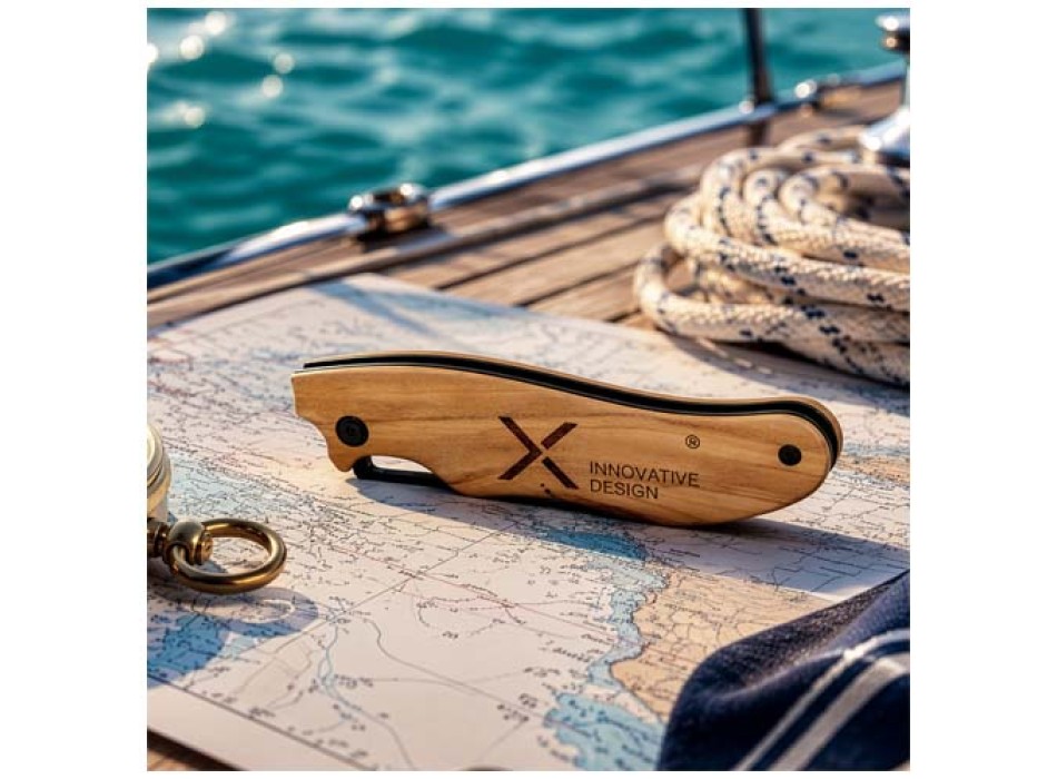 Coltello pieghevole in legno d'ulivo SCX.design T33 FullGadgets.com